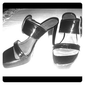 Stuart Weitzman Platform Slide Sandals. (Size  6)